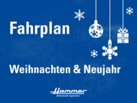 Fahrplan Weihnachten und Neujahr